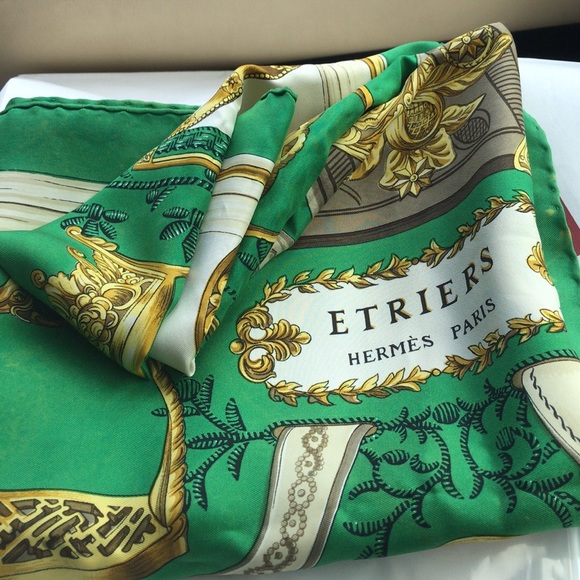 hermes green scarf